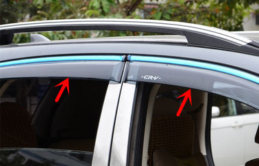 China HONDA CR-V 2012 Auto raam visors, roestvrij staal trim strip wind deflectoren leverancier