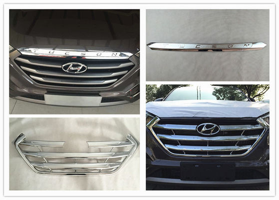 Goede prijs. Hyundai New Tucson 2016 2017 Front Grille Moulding Cover 3D Carbon Fiber / Chrome online