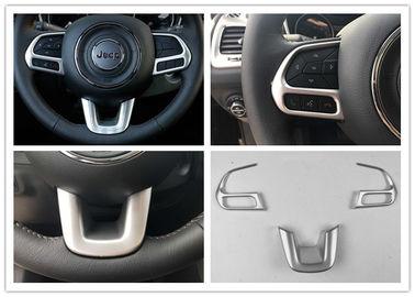 Goede prijs. Plastic ABS Auto Interieur Trim Parts stuurwiel Garnish Chrome voor Jeep Compass 2017 online